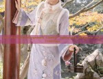 Traditional Chinese Style Puff-Skirted Dress for Girls in Winter Fashion