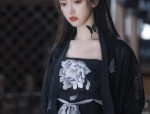 Embracing Seduction in a Short,Tight-fitting Cheongsam with Splits