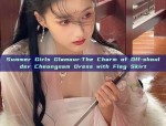 Summer Girls Glamour:The Charm of Off-shoulder Cheongsam Dress with Flag Skirt