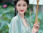 Vibrant Red Cheongsam in Summer