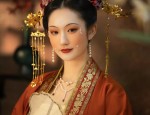 Qiu Jingyis Hanfu Style:Red Zhaoyuans Enchantment