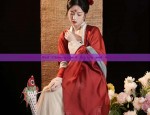 Red Cheongsam for Girl Childrens New Year Celebration