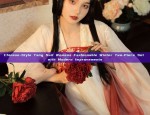 The Charm of Yellow Cheongsam with Half-Flower Song Pattern