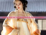 Ethereal Beauty of Hanfu in the Gardens Dreamlike Encounter with the Splendid Jade Flower