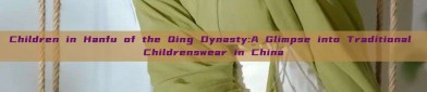 Children in Hanfu of the Qing Dynasty:A Glimpse into Traditional Childrenswear in China