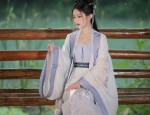 Orange-Red Hanfu Strappy Dress:A Glimpse into Traditional Chinese Elegance