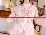 The Splendor of a Red Cheongsam with Cloud-Inspired Sleeves