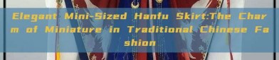 Elegant Mini-Sized Hanfu Skirt:The Charm of Miniature in Traditional Chinese Fashion