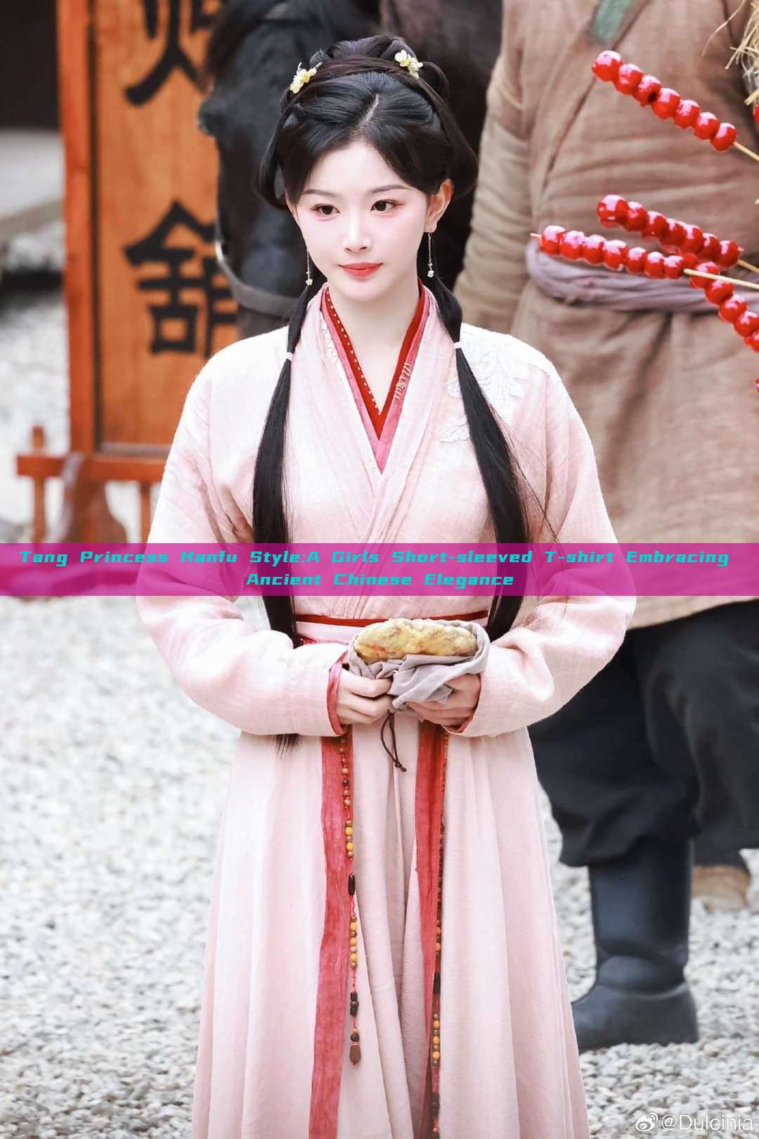 Tang Princess Hanfu Style:A Girls Short-sleeved T-shirt Embracing Ancient Chinese Elegance Tang Princess Hanfu Style:A Girls Short-sleeved T-shirt Embracing Ancient Chinese Elegance