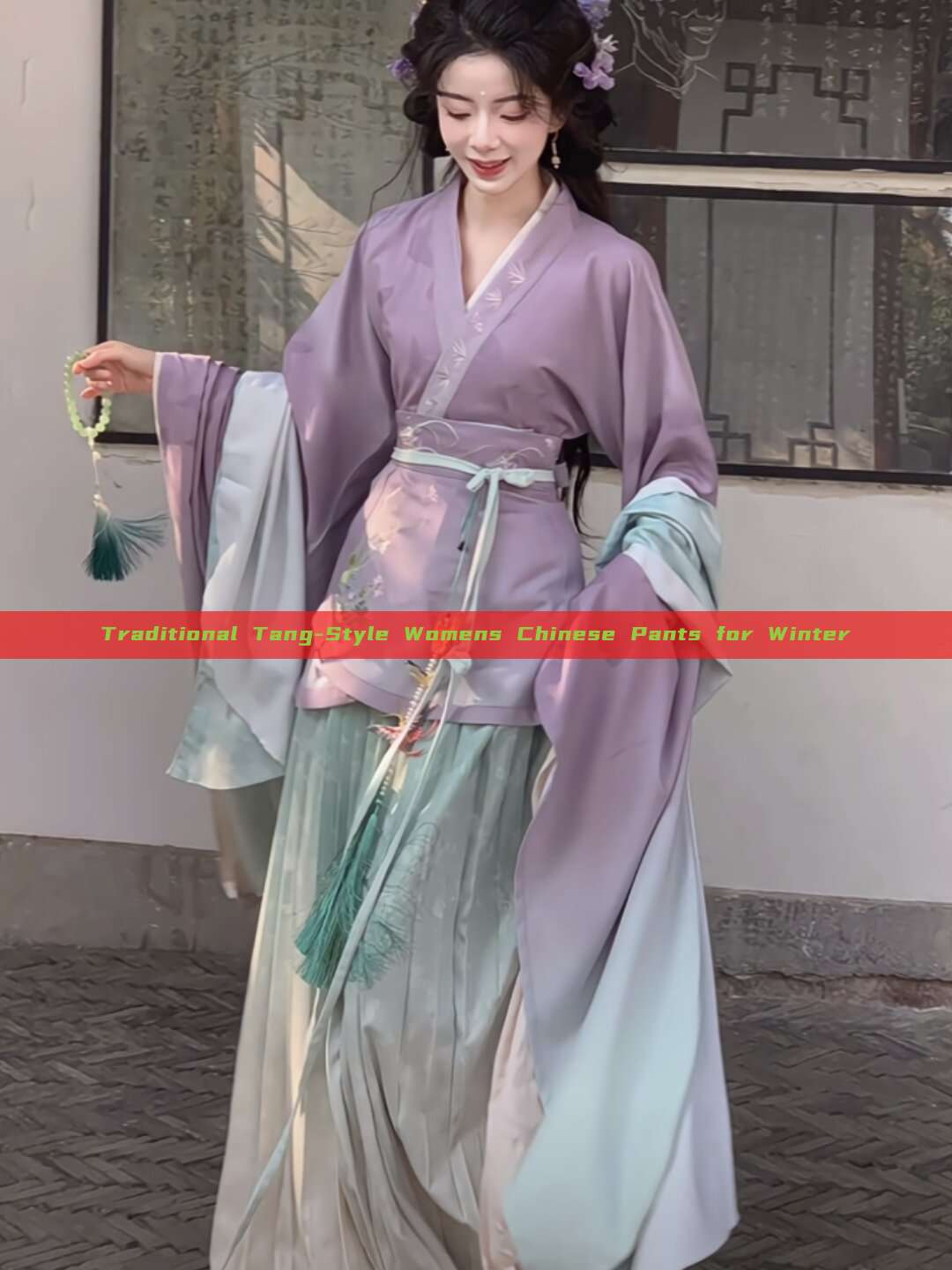 Traditional Tang-Style Womens Chinese Pants for Winter Traditional Tang-Style Womens Chinese Pants for Winter