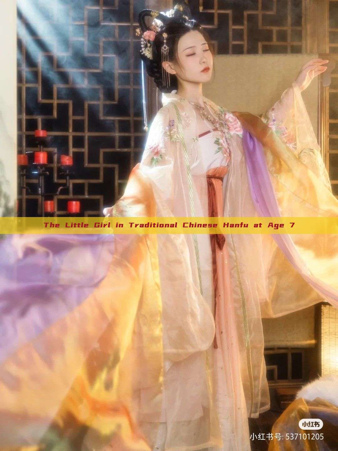 The Little Girl in Traditional Chinese Hanfu at Age 7 The Little Girl in Traditional Chinese Hanfu at Age 7