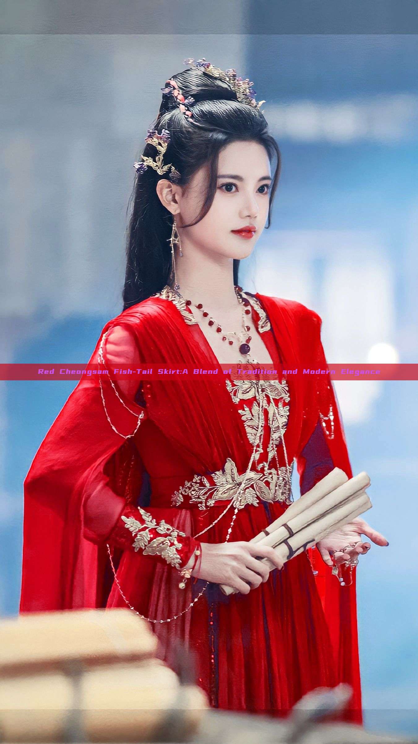 Red Cheongsam Fish-Tail Skirt:A Blend of Tradition and Modern Elegance Red Cheongsam Fish-Tail Skirt:A Blend of Tradition and Modern Elegance