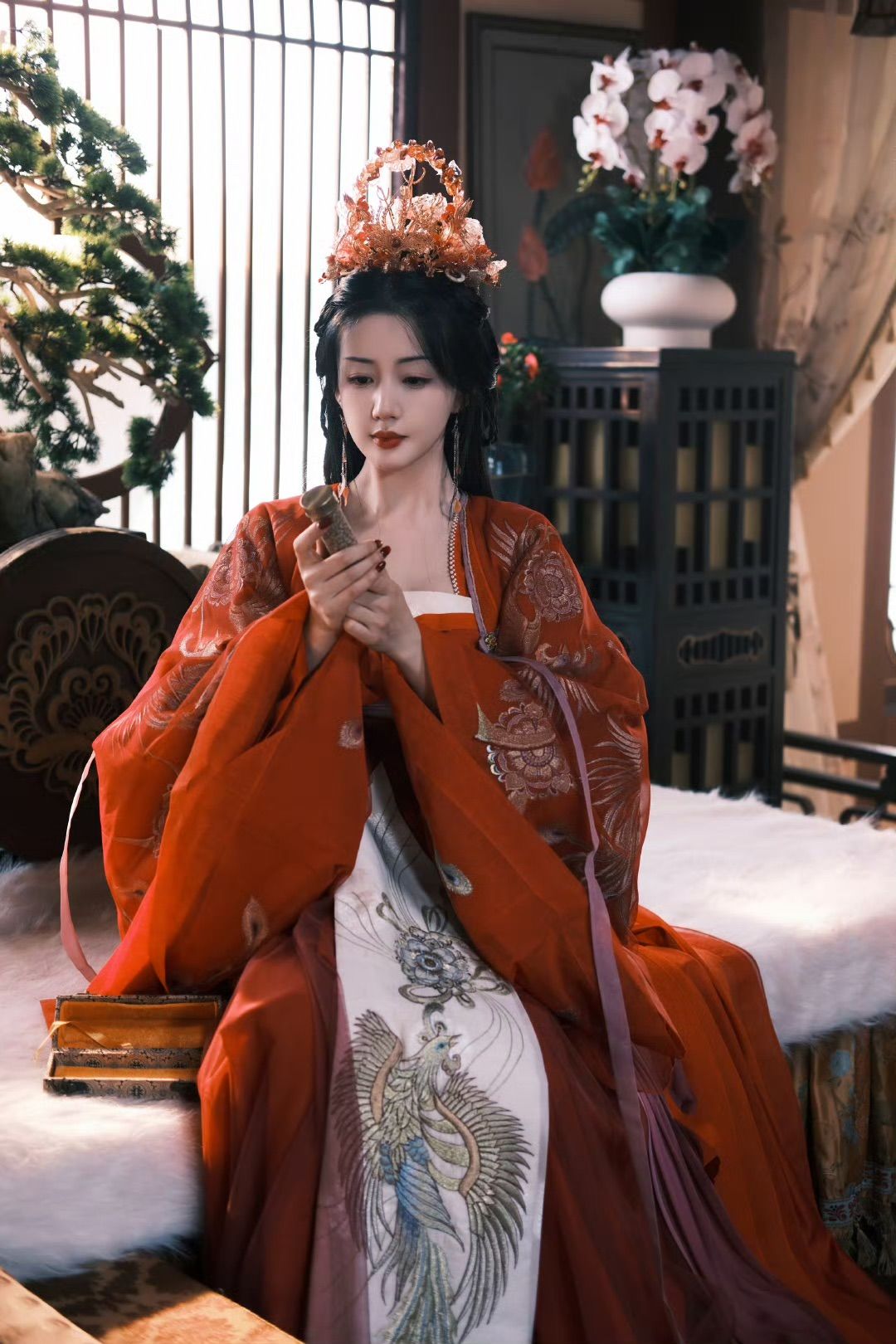 The Splendor of Red Ribbons in Traditional Hanfu Fashion The Splendor of Red Ribbons in Traditional Hanfu Fashion