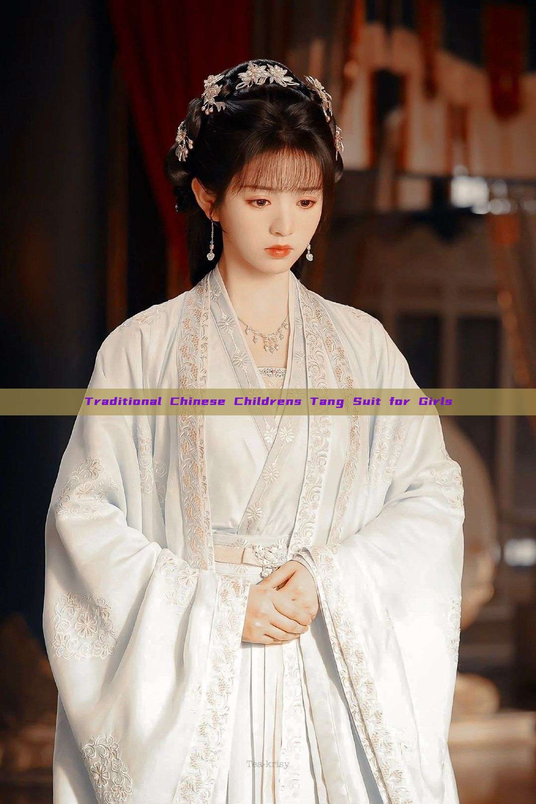 Traditional Chinese Childrens Tang Suit for Girls Traditional Chinese Childrens Tang Suit for Girls