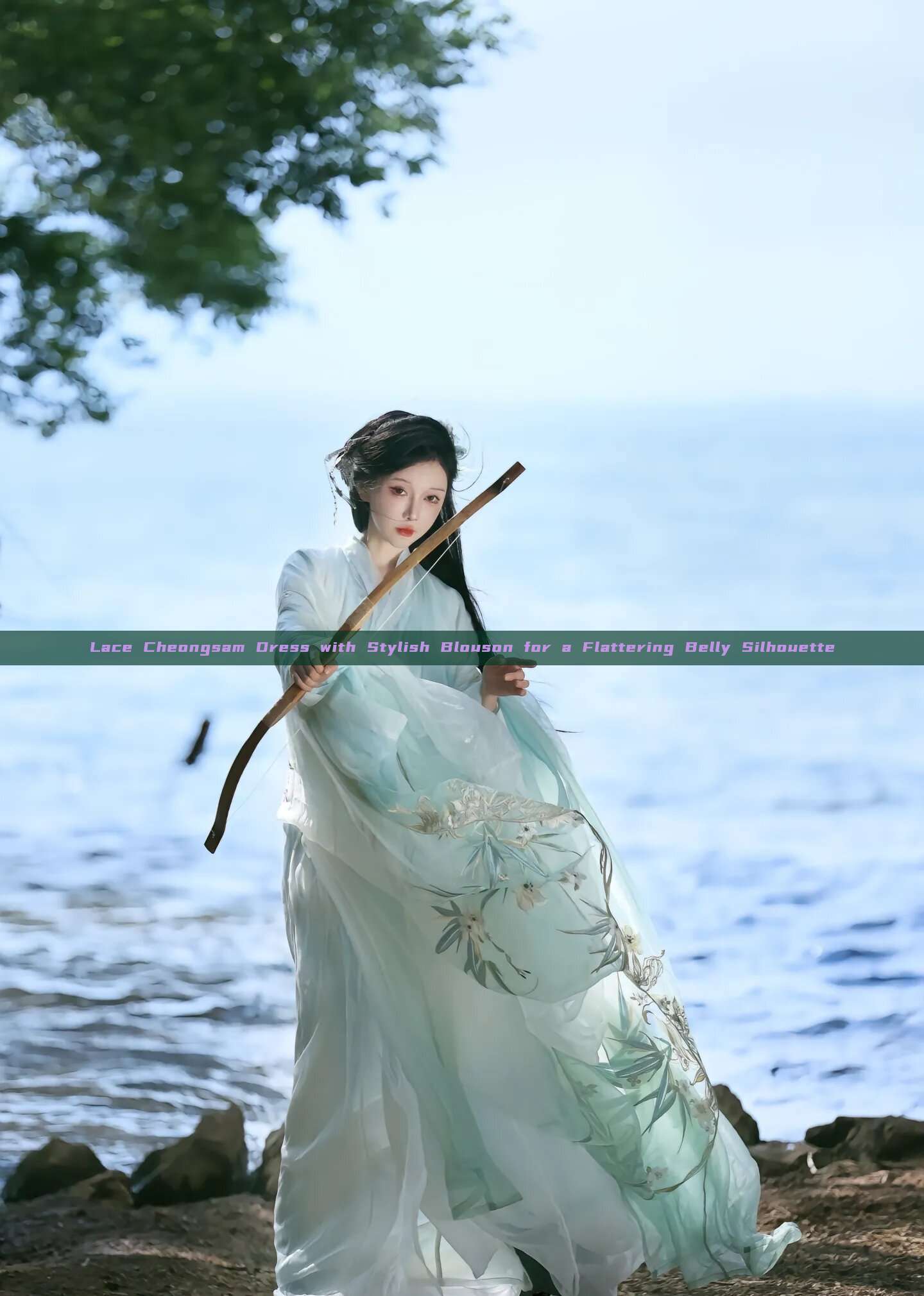 Lace Cheongsam Dress with Stylish Blouson for a Flattering Belly Silhouette Lace Cheongsam Dress with Stylish Blouson for a Flattering Belly Silhouette