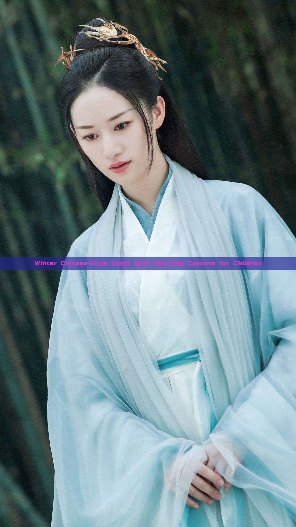Winter Chinese-Style Hanfu Girls Set:Tang Costume for Children Winter Chinese-Style Hanfu Girls Set:Tang Costume for Children