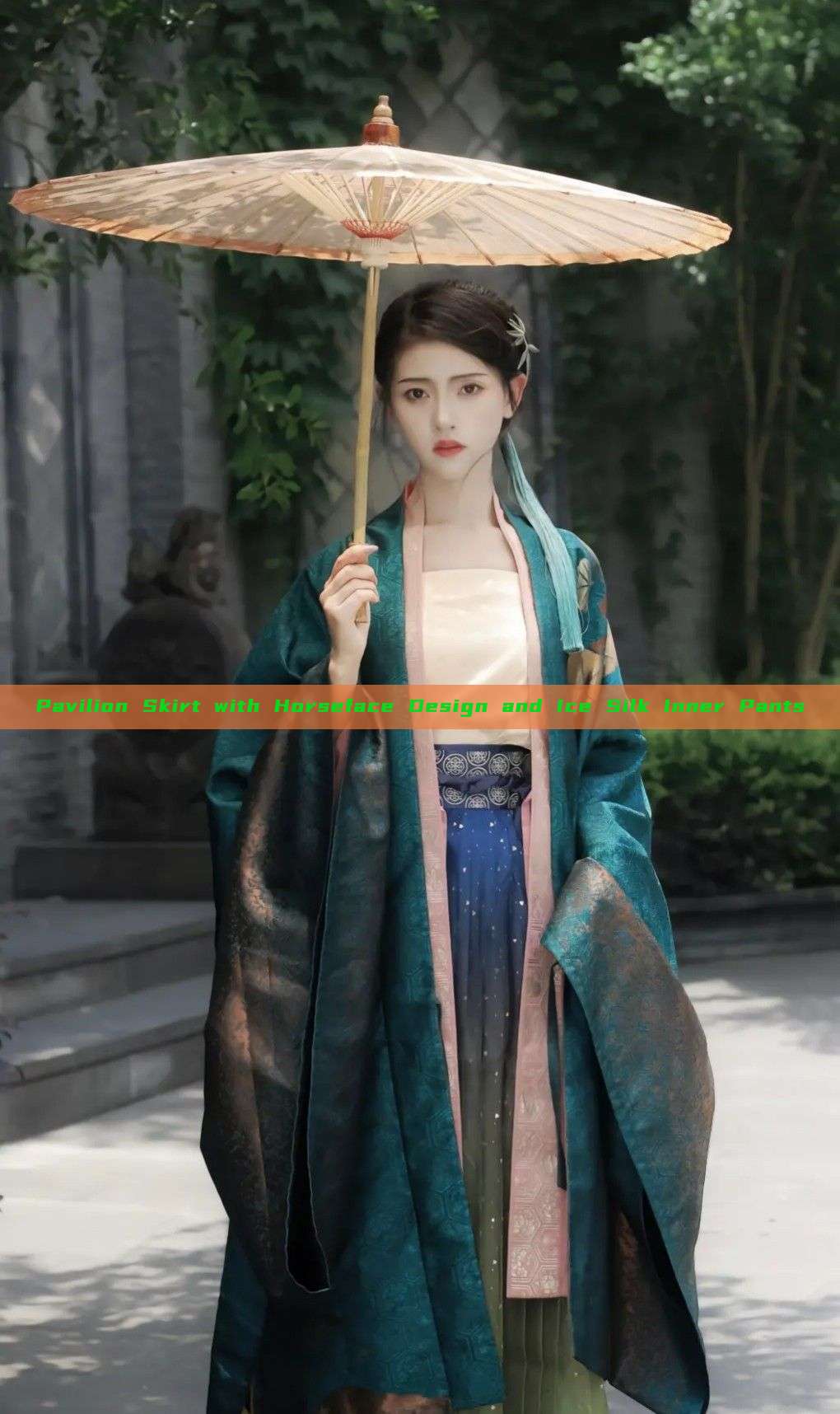Pavilion Skirt with Horseface Design and Ice Silk Inner Pants Pavilion Skirt with Horseface Design and Ice Silk Inner Pants
