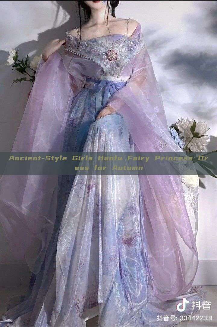 Ancient-Style Girls Hanfu Fairy Princess Dress for Autumn Ancient-Style Girls Hanfu Fairy Princess Dress for Autumn