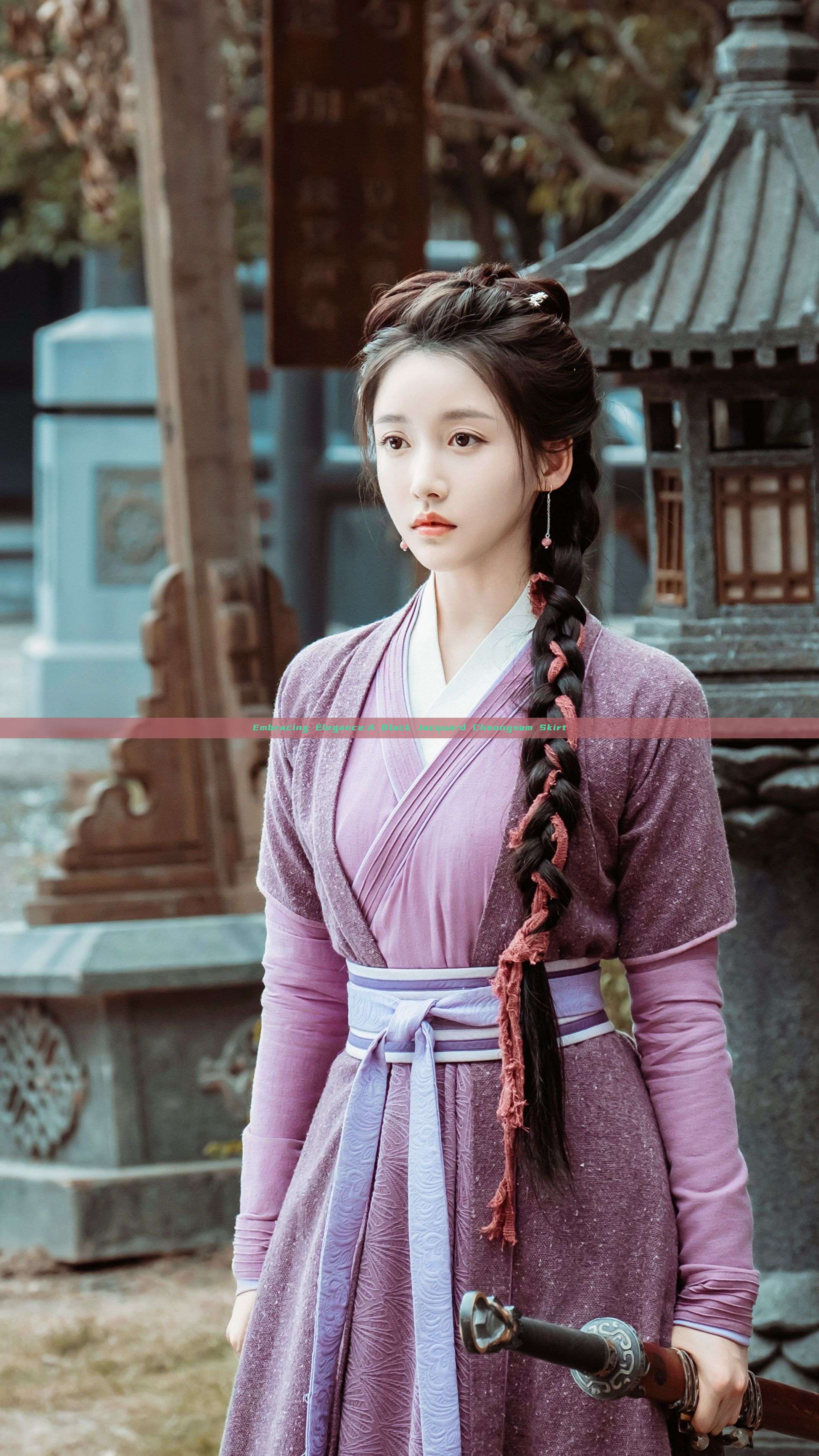 Embracing Elegance:A Black Jacquard Cheongsam Skirt Embracing Elegance:A Black Jacquard Cheongsam Skirt