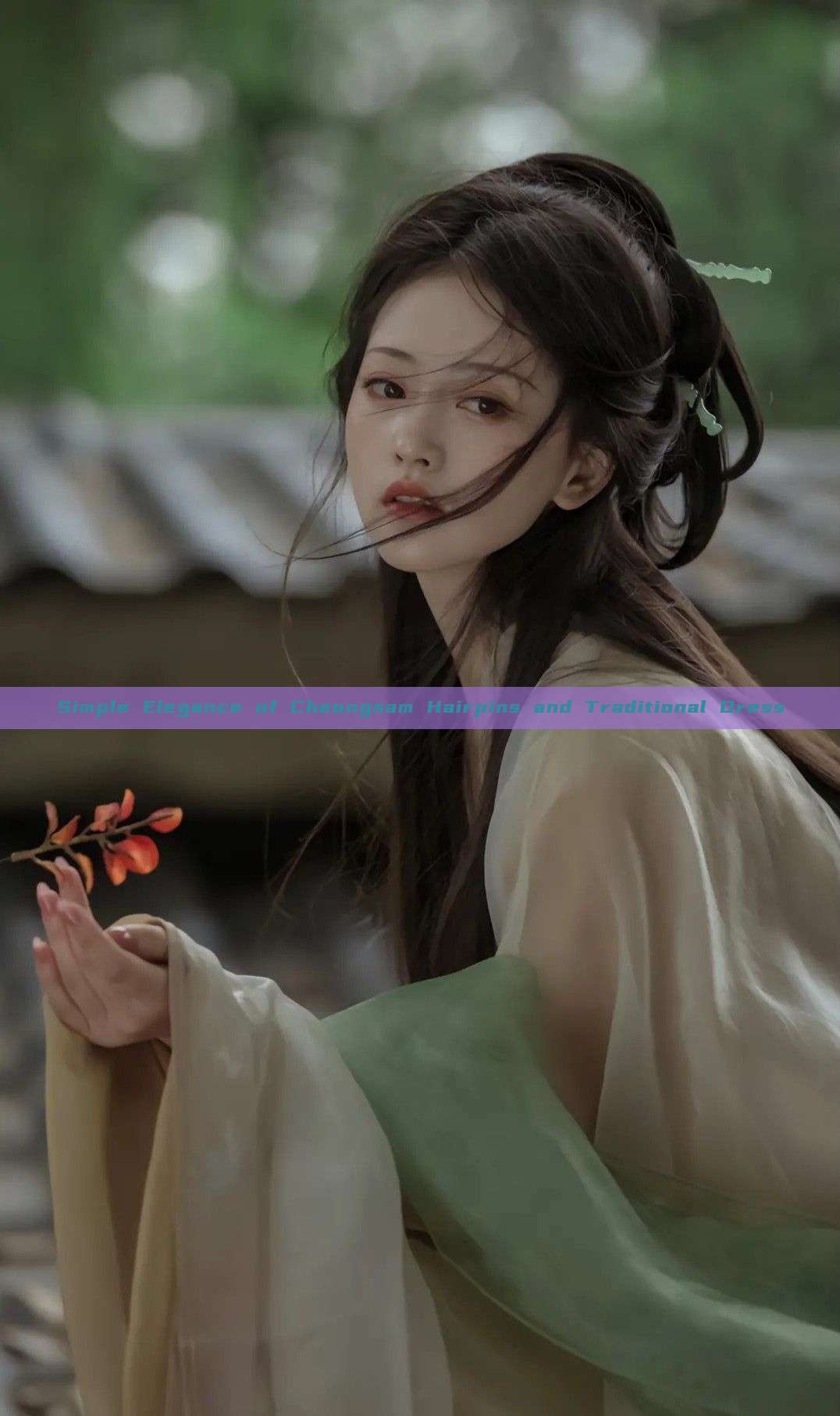 Simple Elegance of Cheongsam Hairpins and Traditional Dress Simple Elegance of Cheongsam Hairpins and Traditional Dress