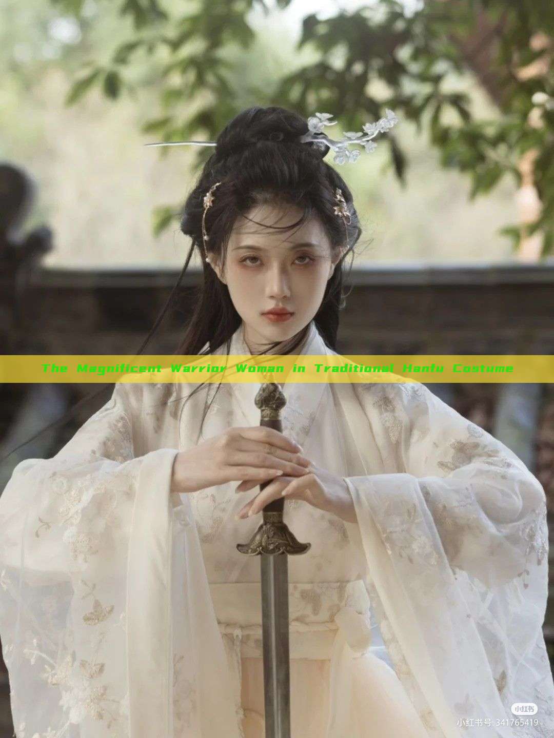 The Magnificent Warrior Woman in Traditional Hanfu Costume The Magnificent Warrior Woman in Traditional Hanfu Costume
