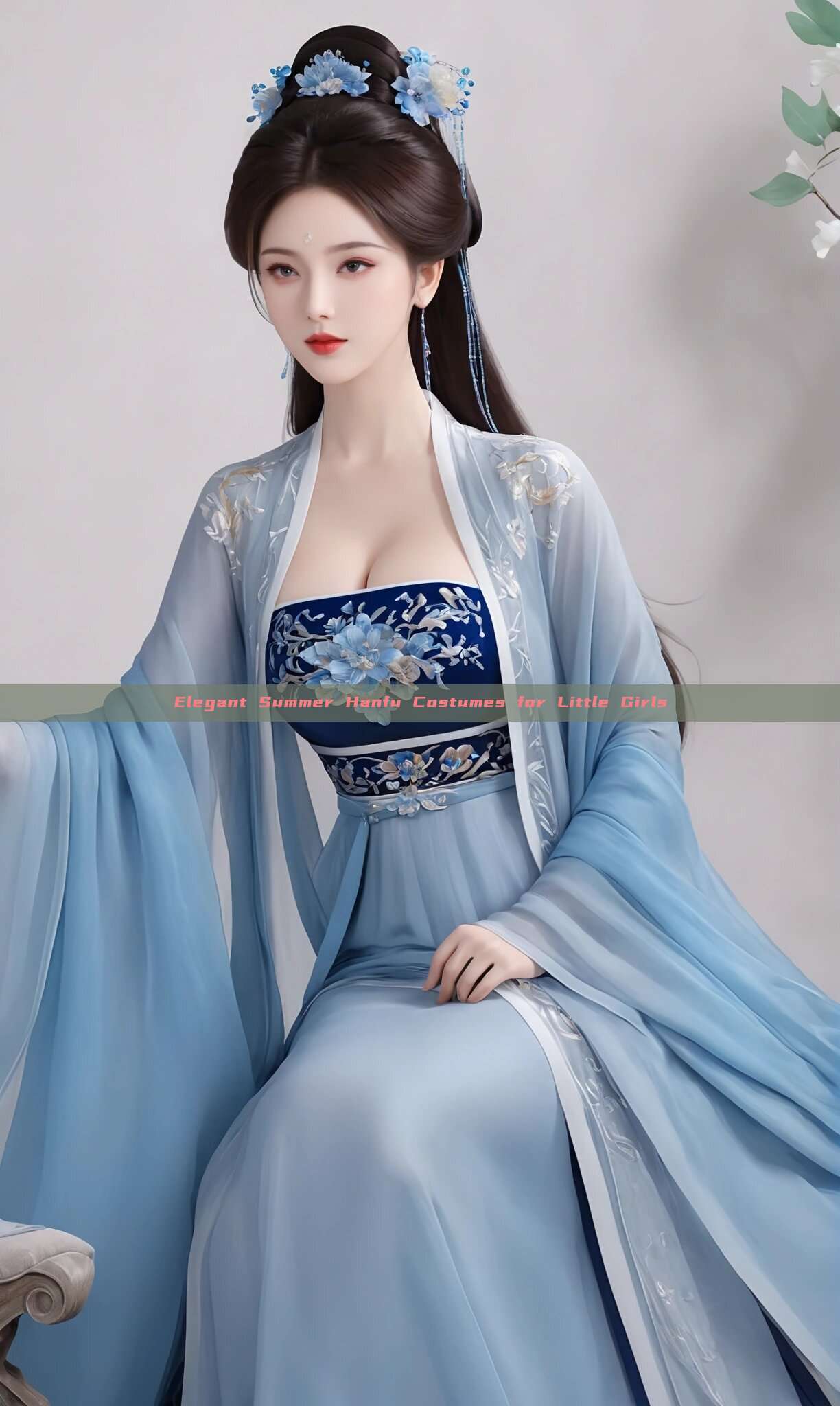 Elegant Summer Hanfu Costumes for Little Girls Elegant Summer Hanfu Costumes for Little Girls