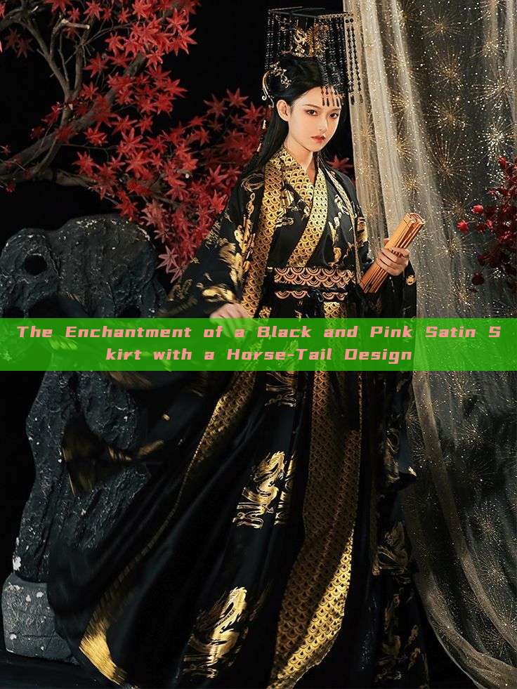 The Enchantment of a Black and Pink Satin Skirt with a Horse-Tail Design The Enchantment of a Black and Pink Satin Skirt with a Horse-Tail Design
