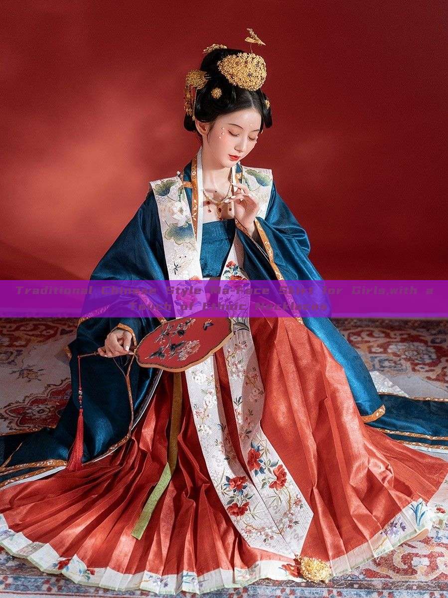 Traditional Chinese Style Ma-Face Skirt for Girls,with a Touch of Ethnic Necklaces Traditional Chinese Style Ma-Face Skirt for Girls,with a Touch of Ethnic Necklaces