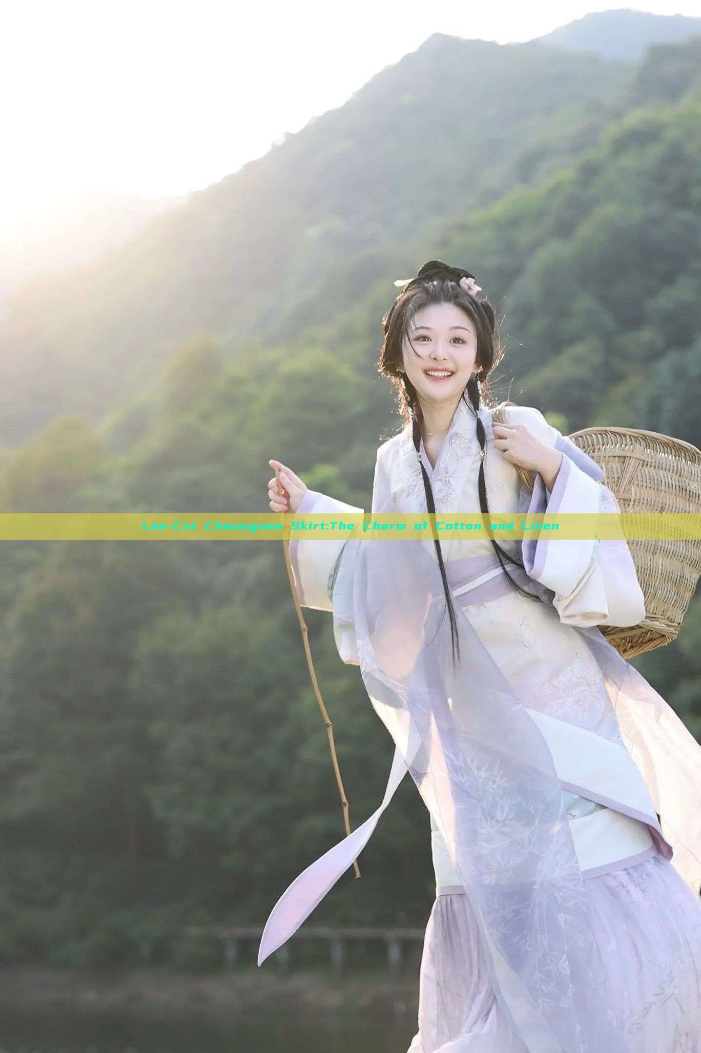 Low-Cut Cheongsam Skirt:The Charm of Cotton and Linen Low-Cut Cheongsam Skirt:The Charm of Cotton and Linen