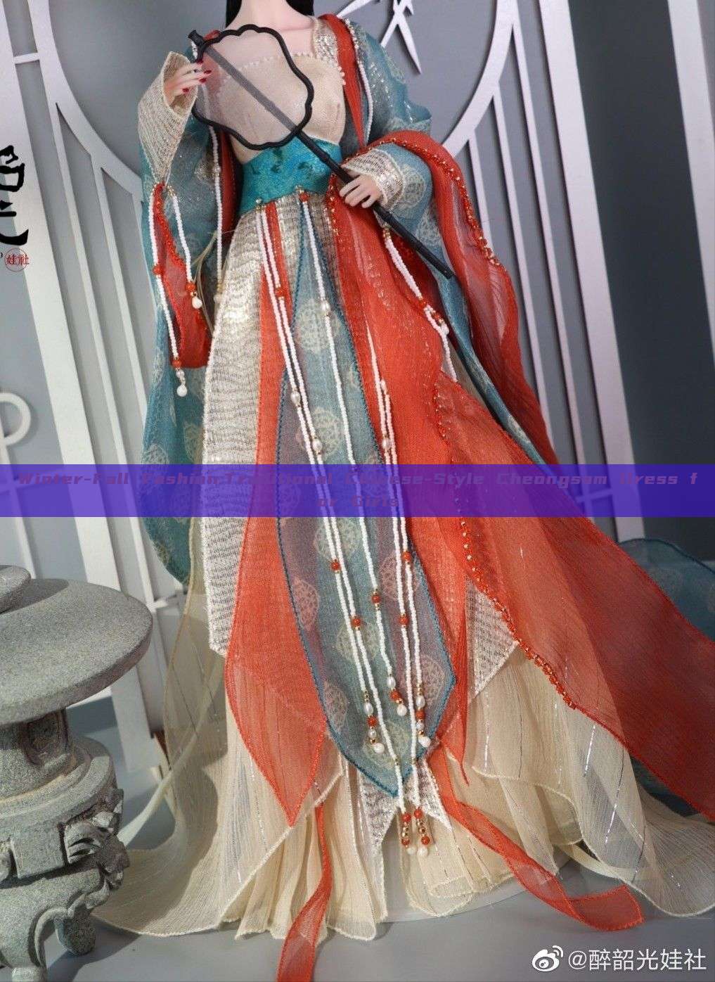 Winter-Fall Fashion:Traditional Chinese-Style Cheongsam Dress for Girls Winter-Fall Fashion:Traditional Chinese-Style Cheongsam Dress for Girls