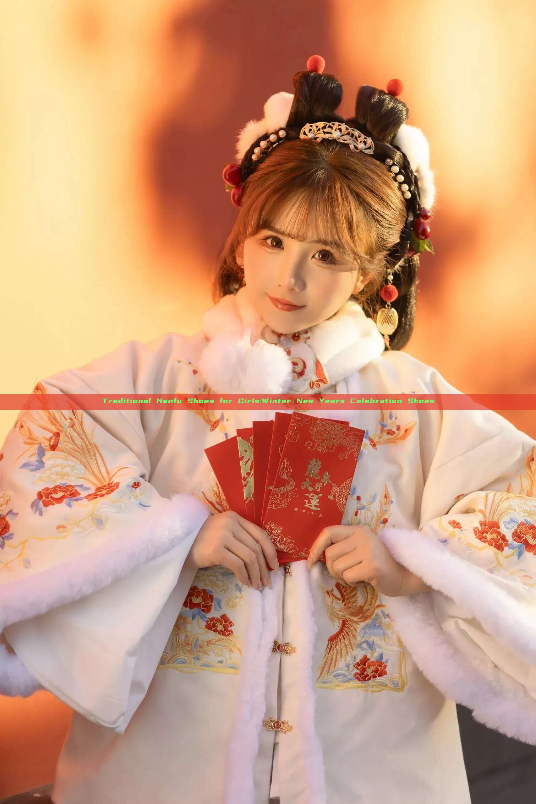 Traditional Hanfu Shoes for Girls:Winter New Years Celebration Shoes Traditional Hanfu Shoes for Girls:Winter New Years Celebration Shoes