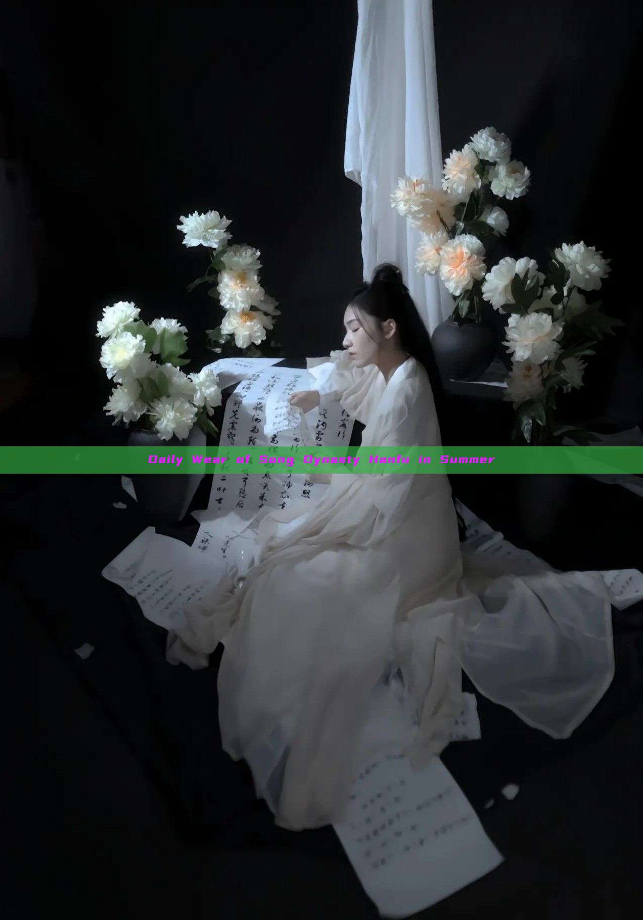 Daily Wear of Song Dynasty Hanfu in Summer