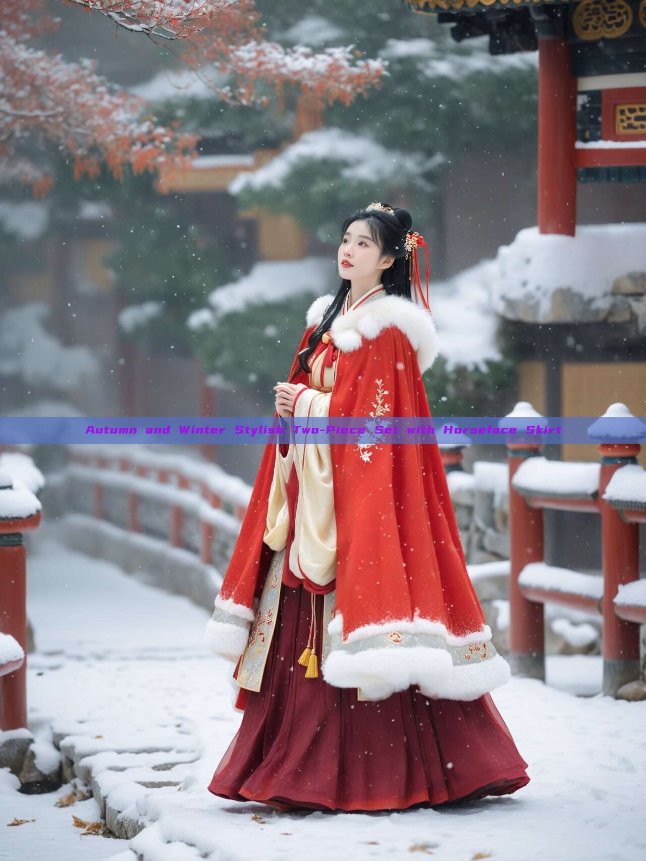 Autumn and Winter Stylish Two-Piece Set with Horseface Skirt Autumn and Winter Stylish Two-Piece Set with Horseface Skirt