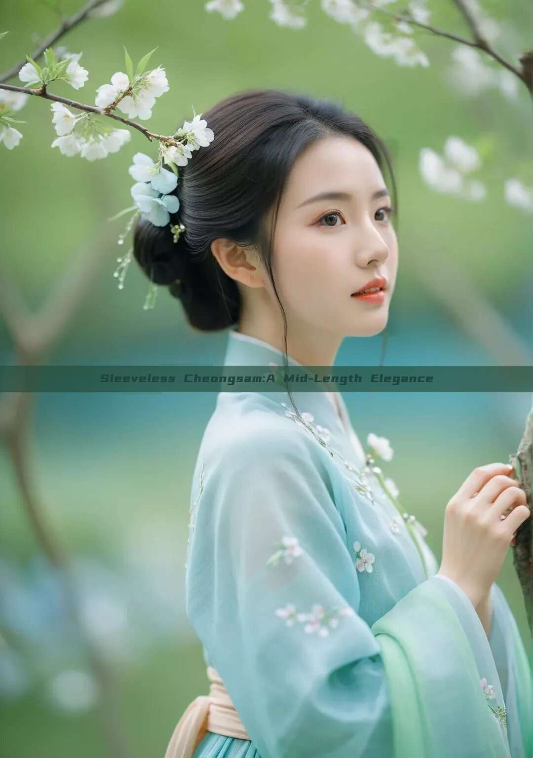 Sleeveless Cheongsam:A Mid-Length Elegance Sleeveless Cheongsam:A Mid-Length Elegance