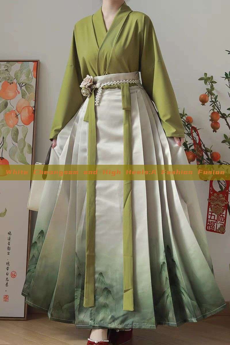 White Cheongsam and High Heels:A Fashion Fusion White Cheongsam and High Heels:A Fashion Fusion