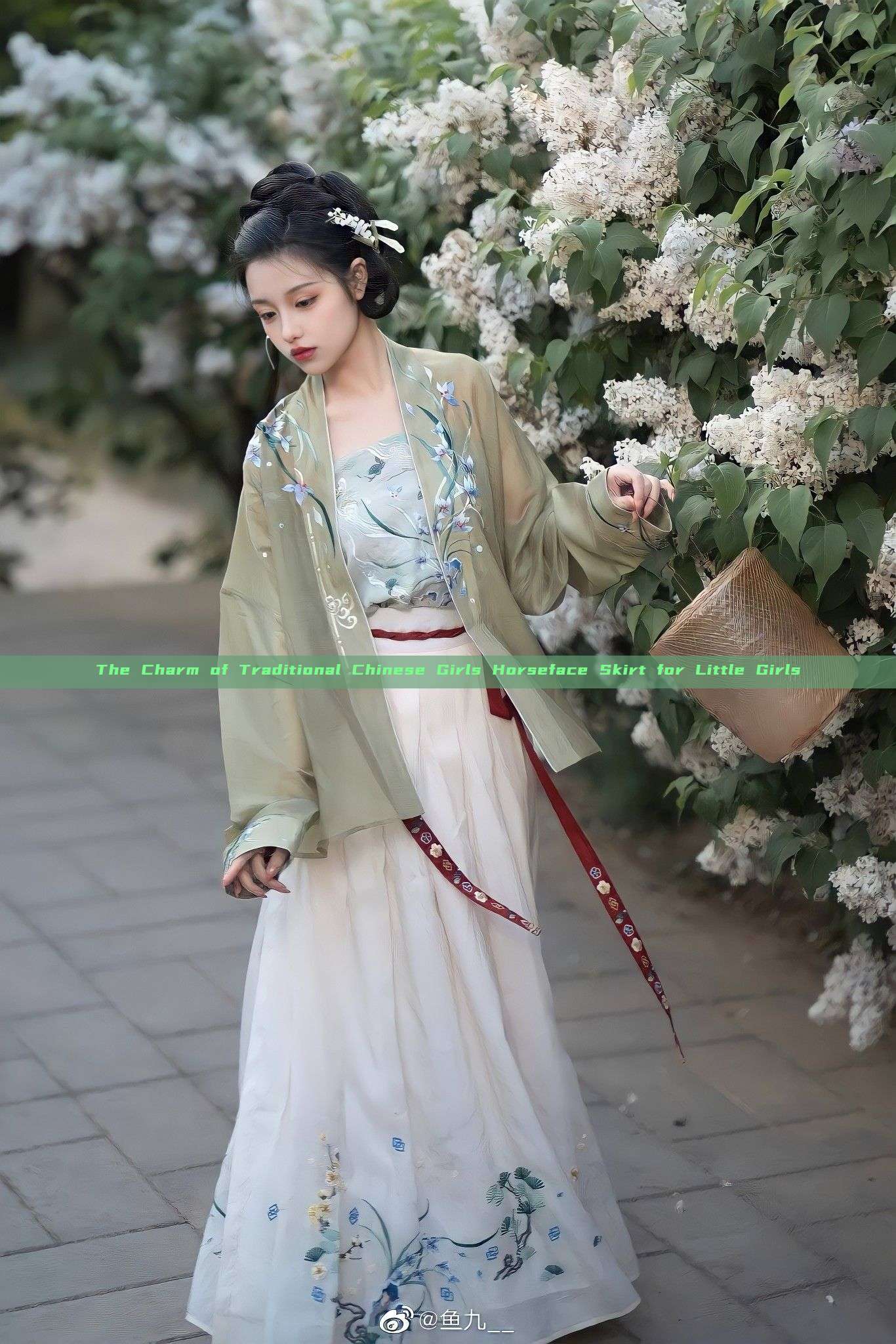 The Charm of Traditional Chinese Girls Horseface Skirt for Little Girls The Charm of Traditional Chinese Girls Horseface Skirt for Little Girls