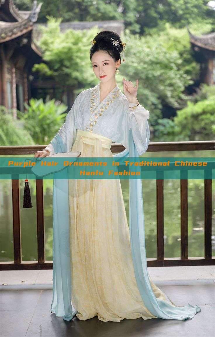 Purple Hair Ornaments in Traditional Chinese Hanfu Fashion