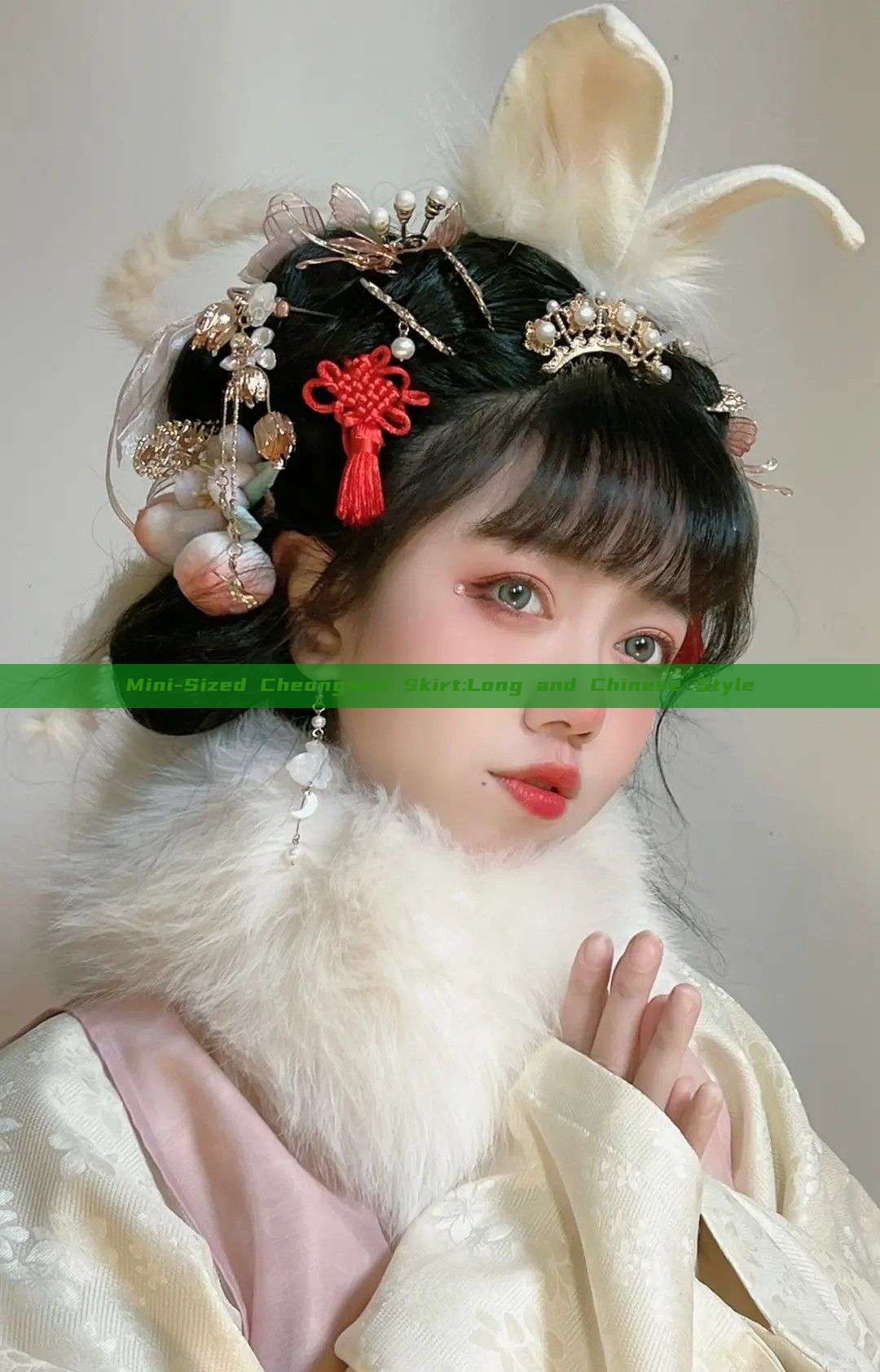 Mini-Sized Cheongsam Skirt:Long and Chinese Style Mini-Sized Cheongsam Skirt:Long and Chinese Style