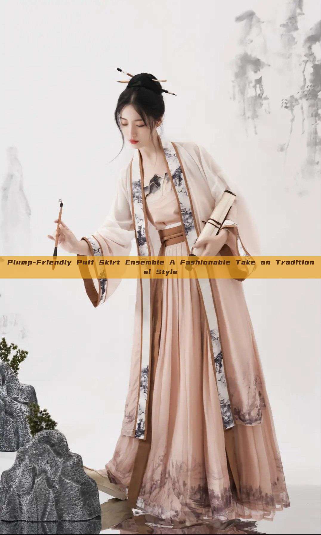 Plump-Friendly Puff Skirt Ensemble A Fashionable Take on Traditional Style Plump-Friendly Puff Skirt Ensemble A Fashionable Take on Traditional Style