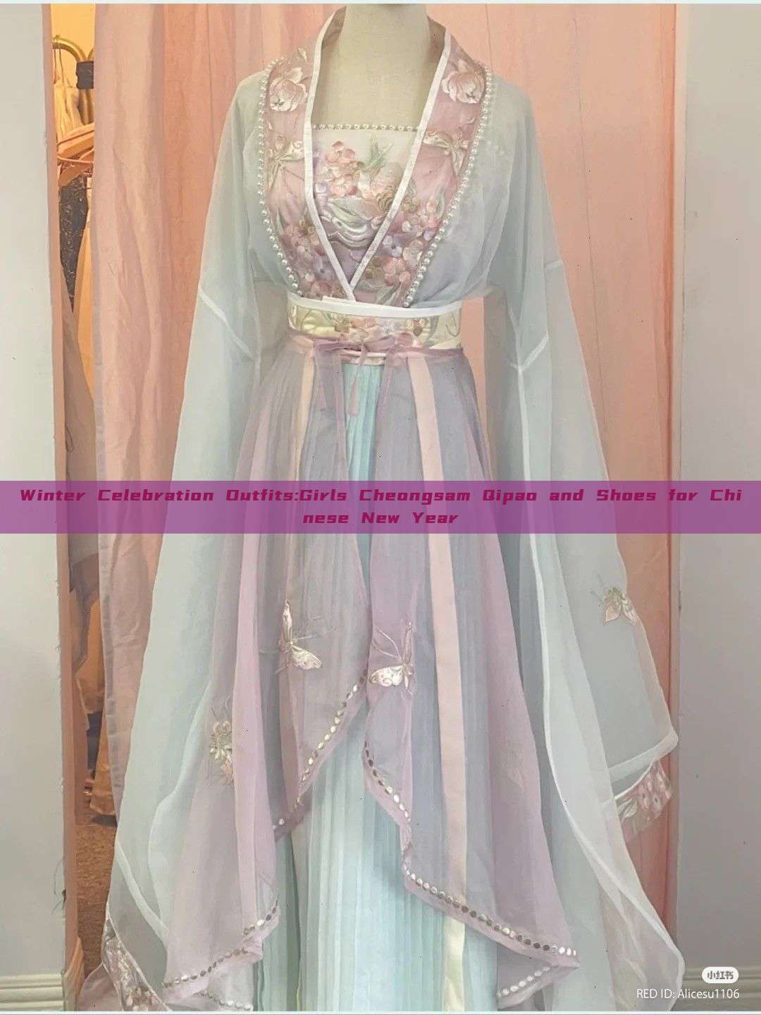 Winter Celebration Outfits:Girls Cheongsam Qipao and Shoes for Chinese New Year Winter Celebration Outfits:Girls Cheongsam Qipao and Shoes for Chinese New Year