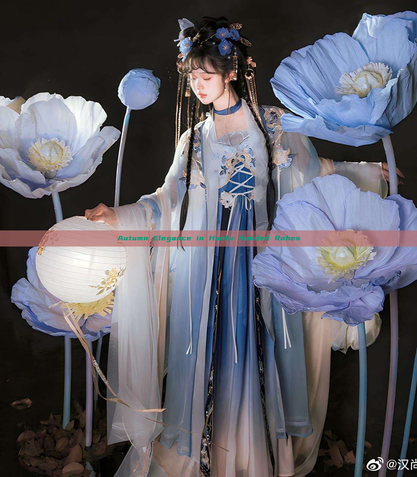 Autumn Elegance in Hanfu Hooded Robes Autumn Elegance in Hanfu Hooded Robes