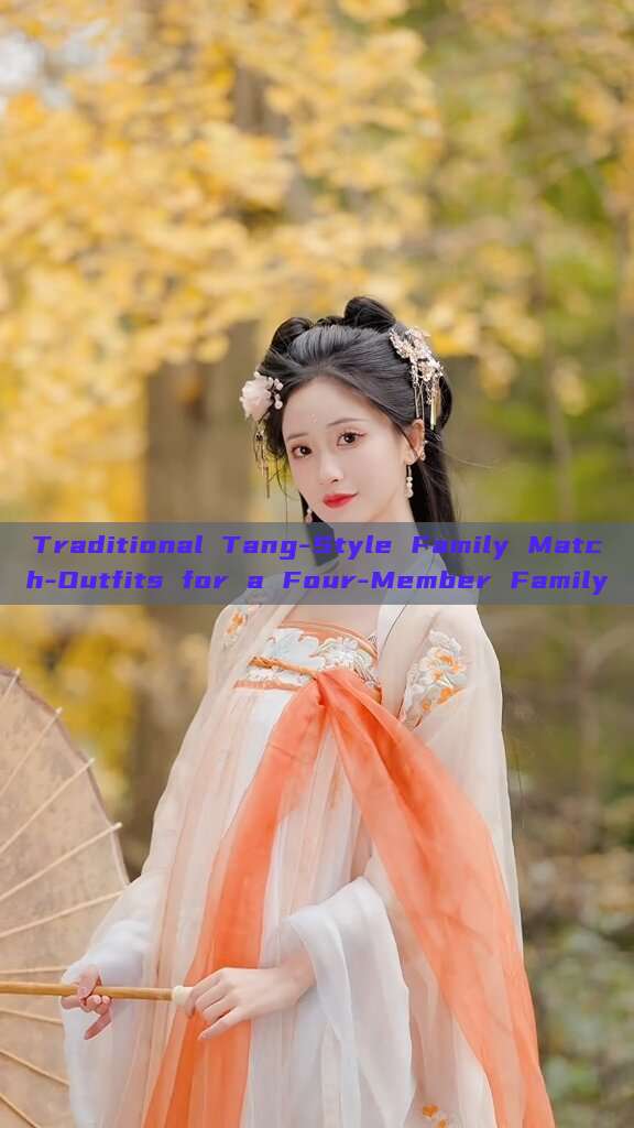 Traditional Tang-Style Family Match-Outfits for a Four-Member Family Traditional Tang-Style Family Match-Outfits for a Four-Member Family
