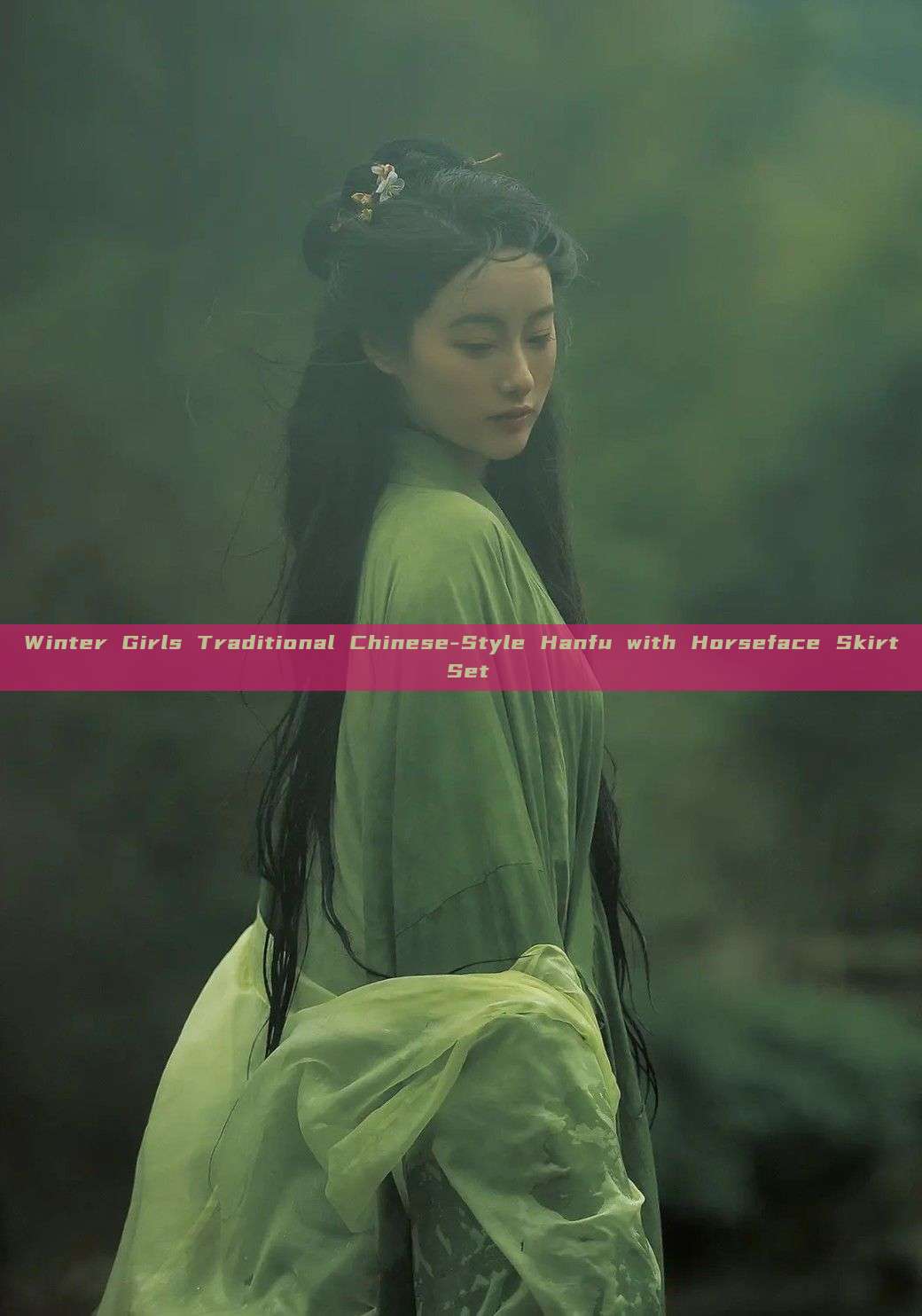 Winter Girls Traditional Chinese-Style Hanfu with Horseface Skirt Set Winter Girls Traditional Chinese-Style Hanfu with Horseface Skirt Set