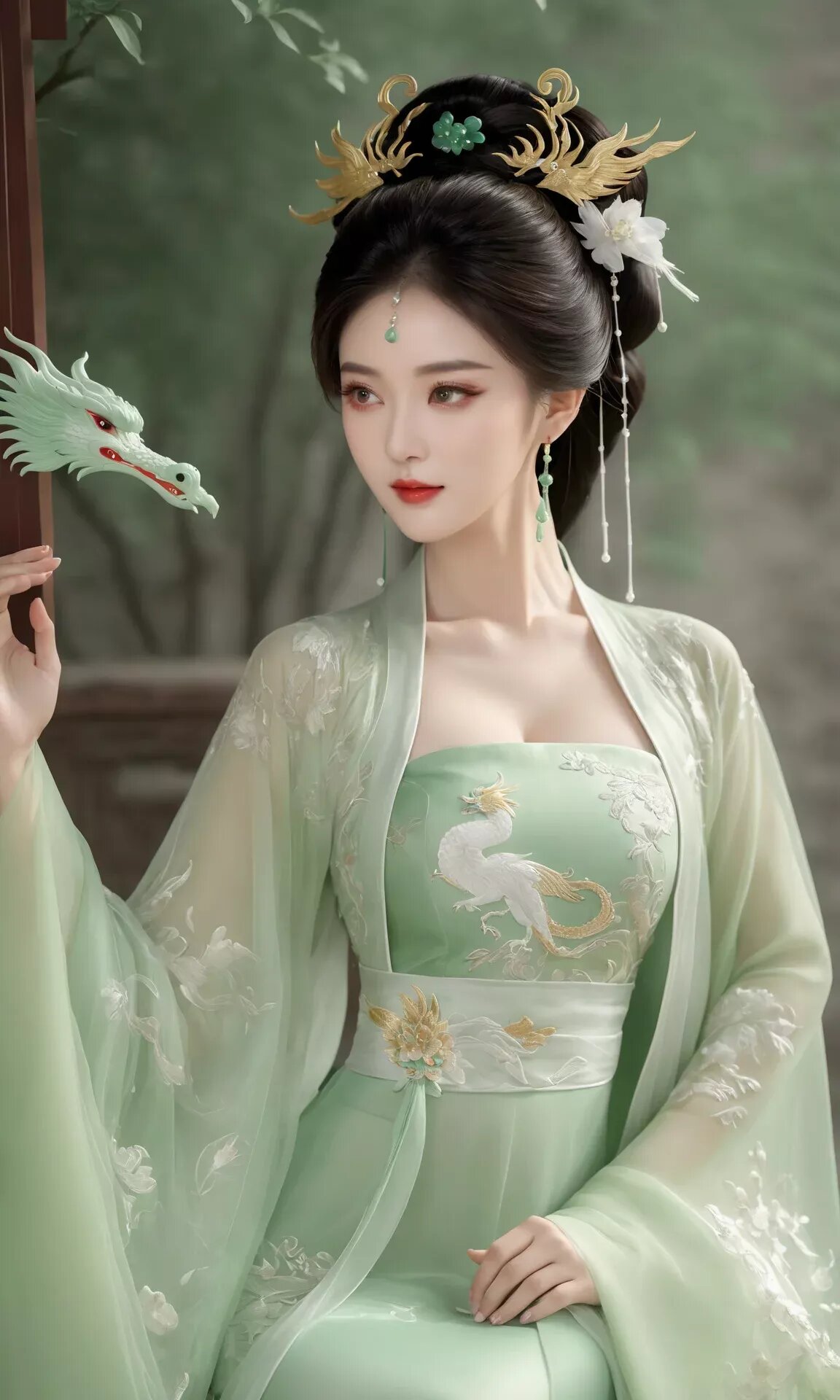 The Elegance of Long Cheongsam Women The Elegance of Long Cheongsam Women