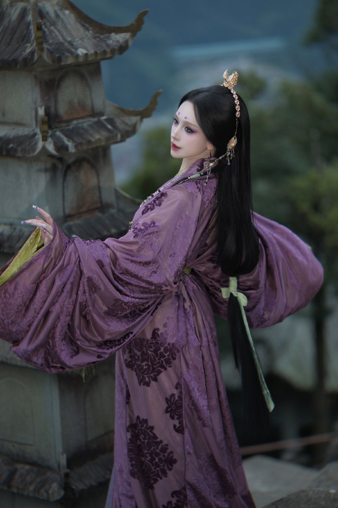 Ming-Style Hanfu with Autumn-Winter Cloud-Shoulder for Little Girls Ming-Style Hanfu with Autumn-Winter Cloud-Shoulder for Little Girls