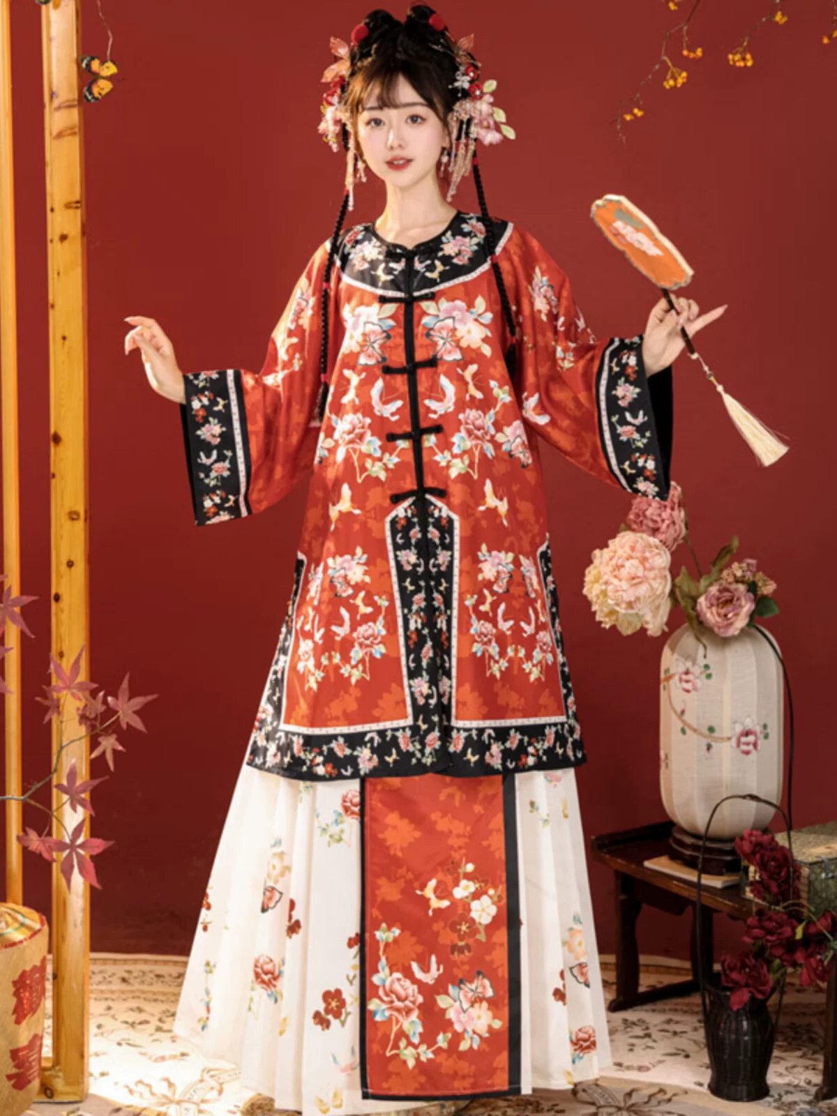 Wine Red Hanfu:A Highlight of Skin Whiteness Wine Red Hanfu:A Highlight of Skin Whiteness