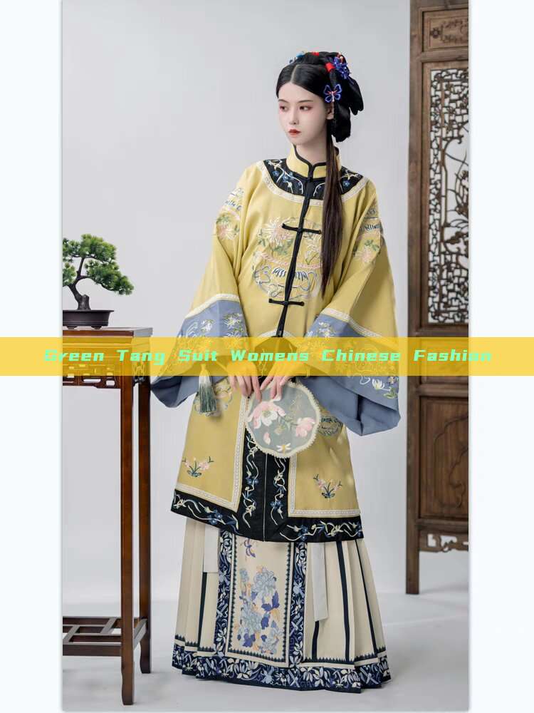 Green Tang Suit Womens Chinese Fashion Green Tang Suit Womens Chinese Fashion