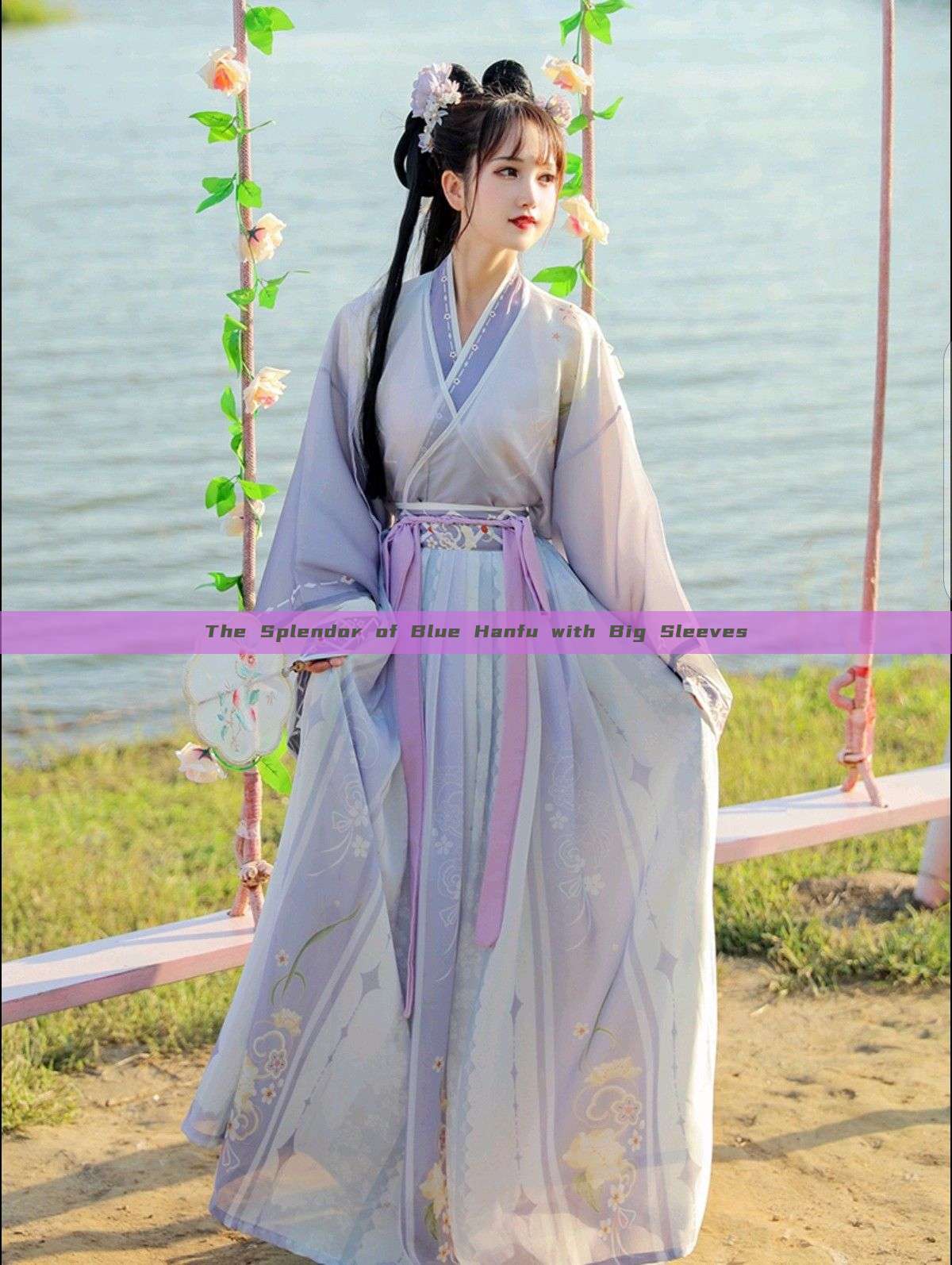 The Splendor of Blue Hanfu with Big Sleeves The Splendor of Blue Hanfu with Big Sleeves